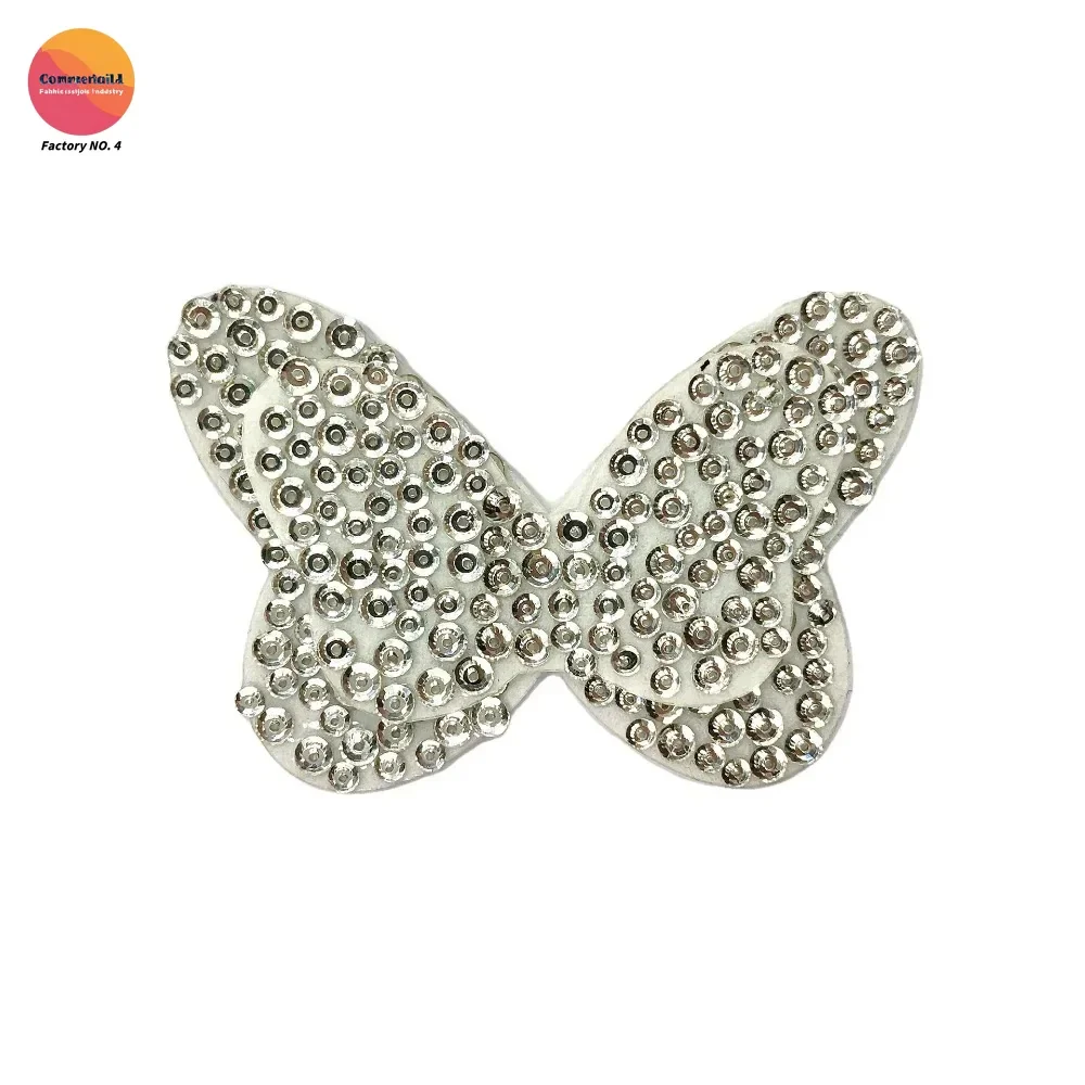 موضة جديدة خفيفة فاخرة وارن الملاك فراشة اليدوية حبة القماش ملصق فستان صيني القوس الملحقات