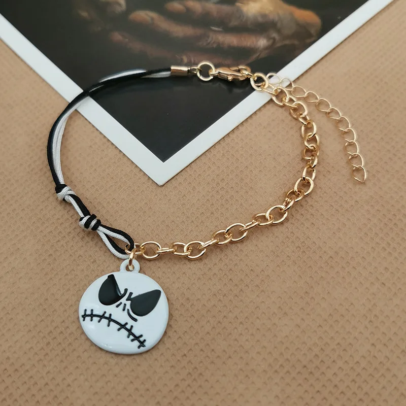 Bracelet Halloween Chain Splice Spider Ghost Pumpkin Skull Pendant Adjustable Metal Alloy Lightweight Multicolor Party
