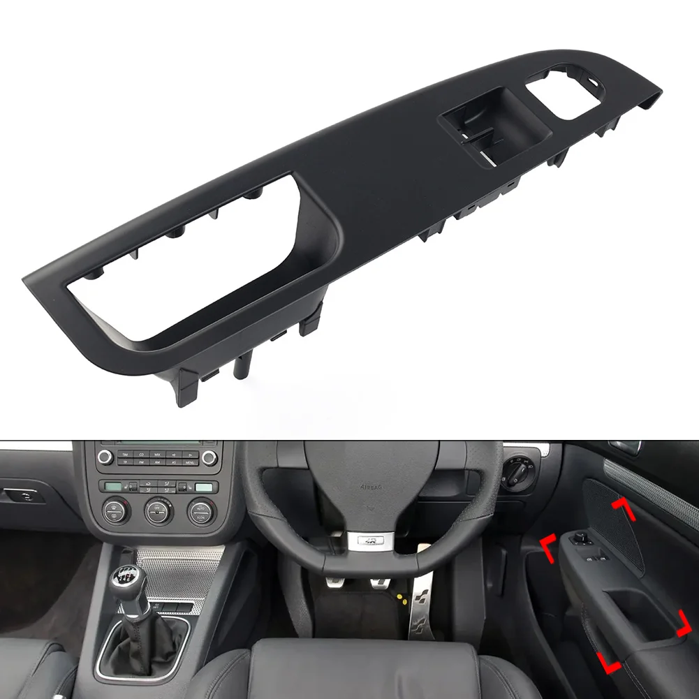 RHD Car Window Switch Control Panel Trim For VW Golf 5 GTI R32 Jetta 2Door 2004-2009 Black 1K3868050B 1K3868050C