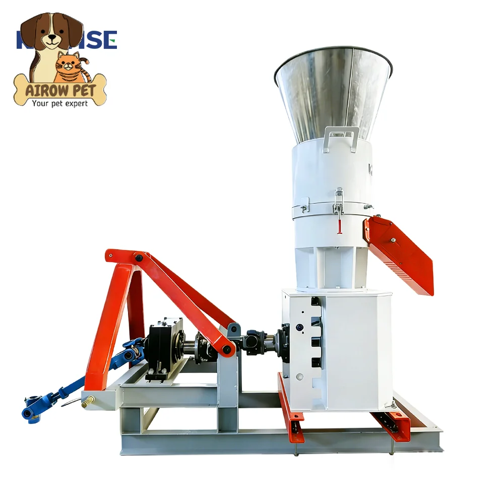 AIROW PTO Poultry Feed Pellet Machine for Chicken Duck and Quail Feed with 2.5-8 mm Die Hole Options Small Farms