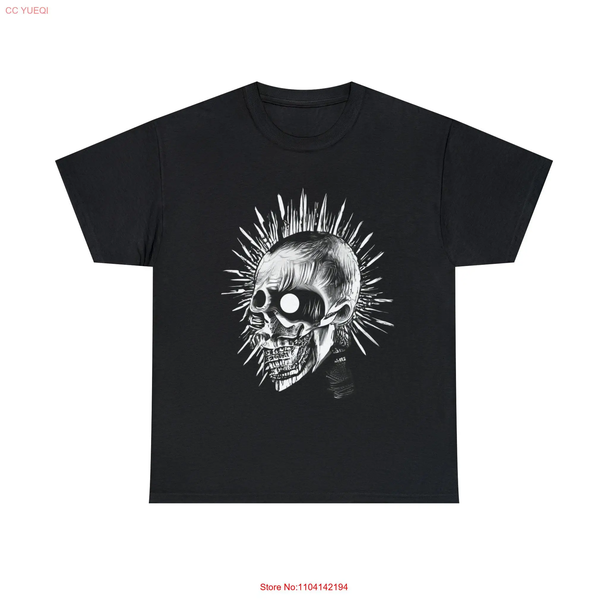 Mohawk Skull T Heavy Cotton Shirt long or short sleeves