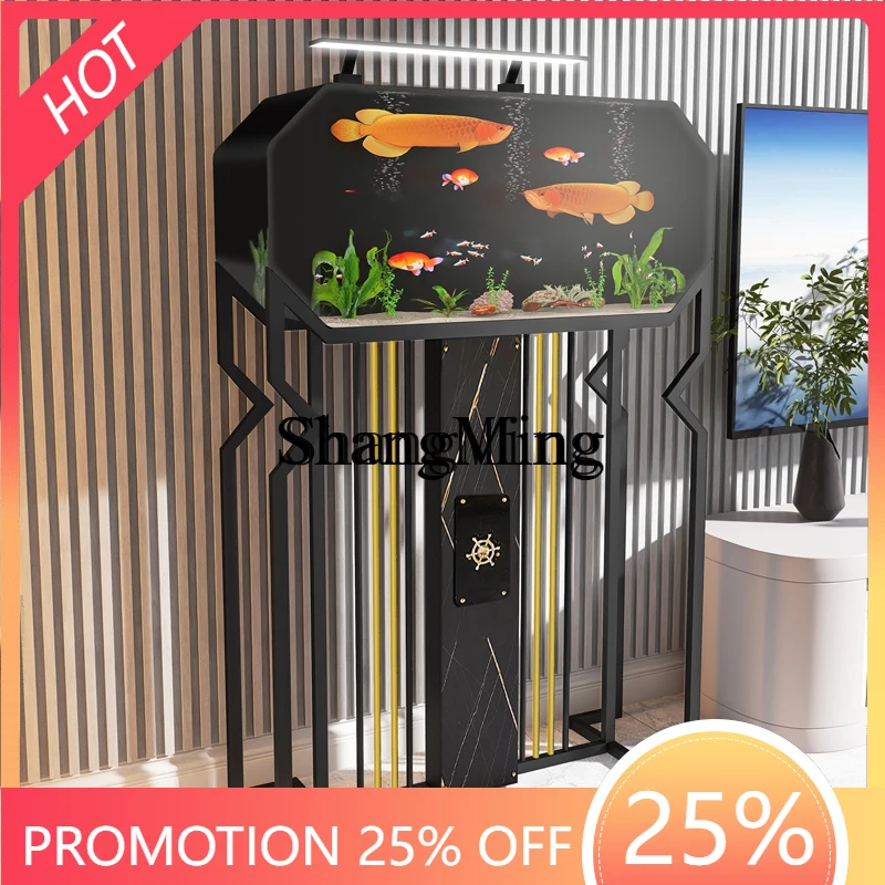 

CL creative light luxury partition against the wall entrance goldfish tank octagonal aquarium
