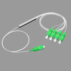 Free Shipping10pcs/lot Splitter 1X4 PLC SC/APC Fiber Optic Single Mode 0.9mm G657A1 LSZH 1m PVC FTTH Fiber Optic Splitter