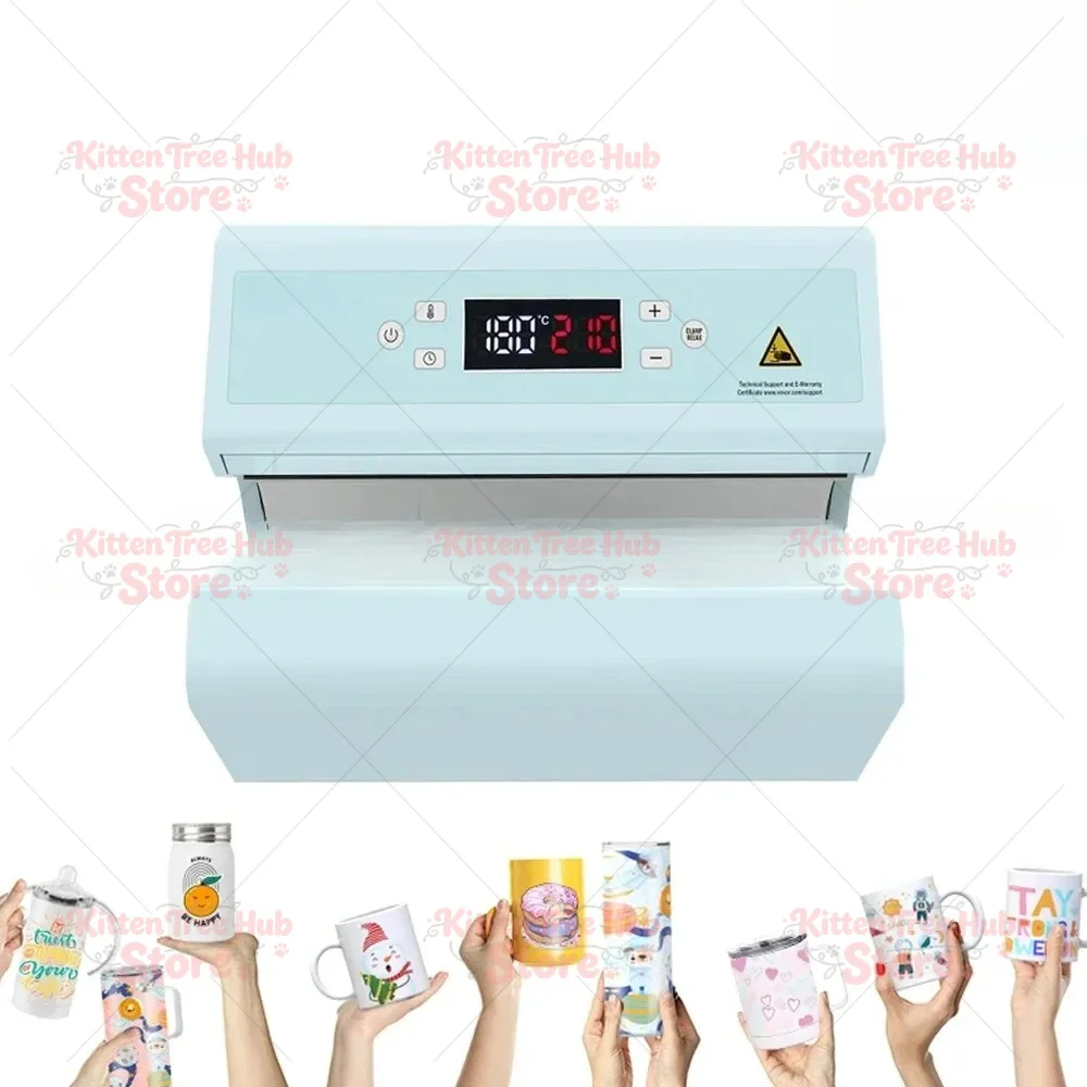 Pneumatic Bottle Cup Sublimation Printing Machine, Fully Automatic Drum Hot Press F300S Multi-layer Insulation