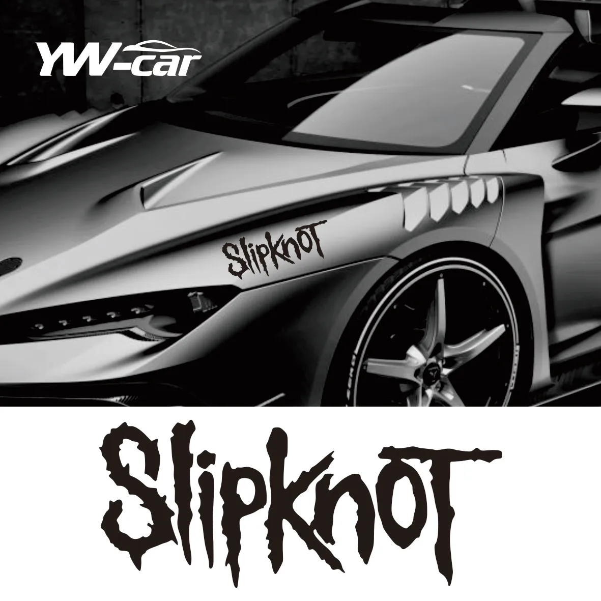 Slipknot Word Decal Vinyl Car Stickers Accessories Black White