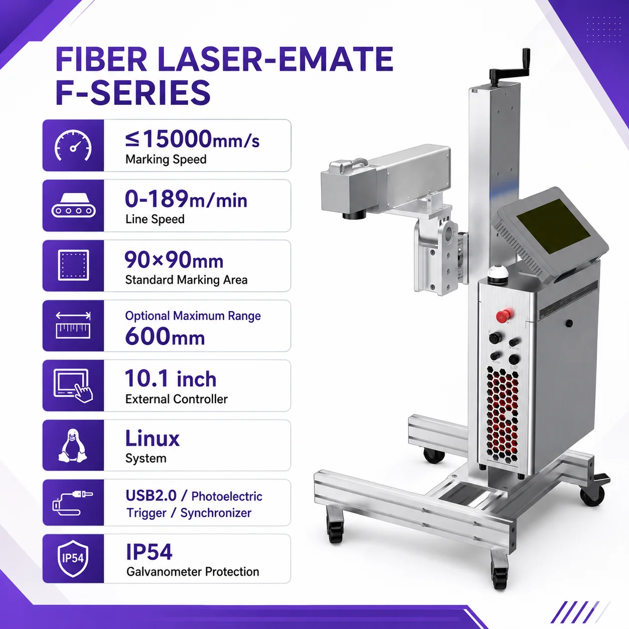 ANTIAN 100W Mopa Fiber Marking Machine for Precise, High-speed Engraving on Metals, Plastics, and Ceramics