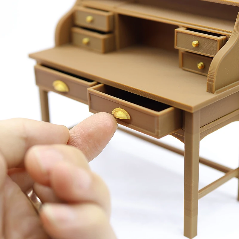 1/12 Dollhouse Simulated Writing Desk Model Doll Home Desk Study Room Furniture Decoration Dolls House Scene Decor Accessories