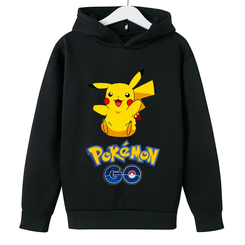 

Pokemon Pikachu Anime Hoodie Spring Autumn Hooded Sweatshirts Oversized Hoodies Streetwear Sports Tops Boys Girls Gifts