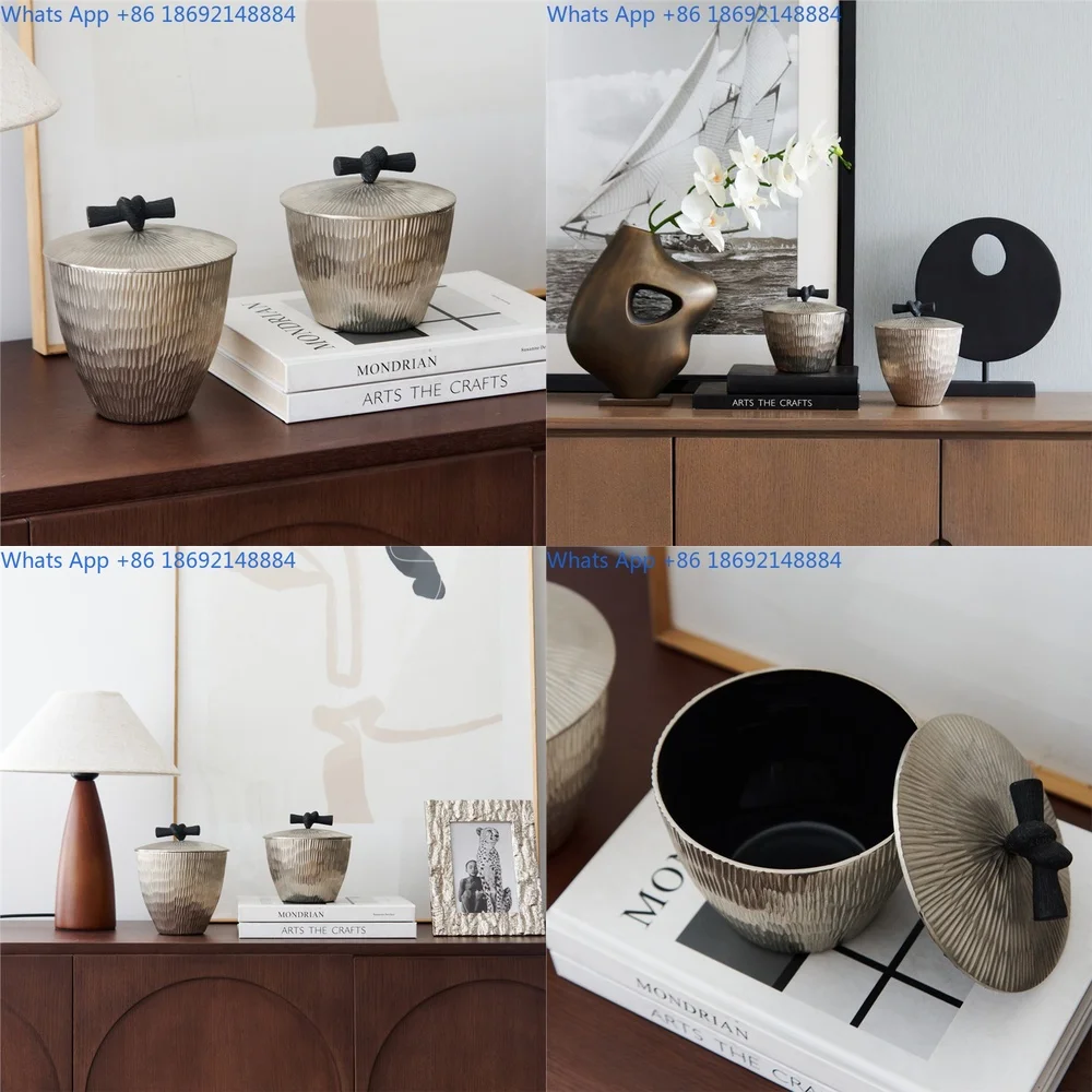 

Luxury Silver Pattern Storage Jar Hollow Bowl Decorative Box Fruit Tray Home Desktop Ornament