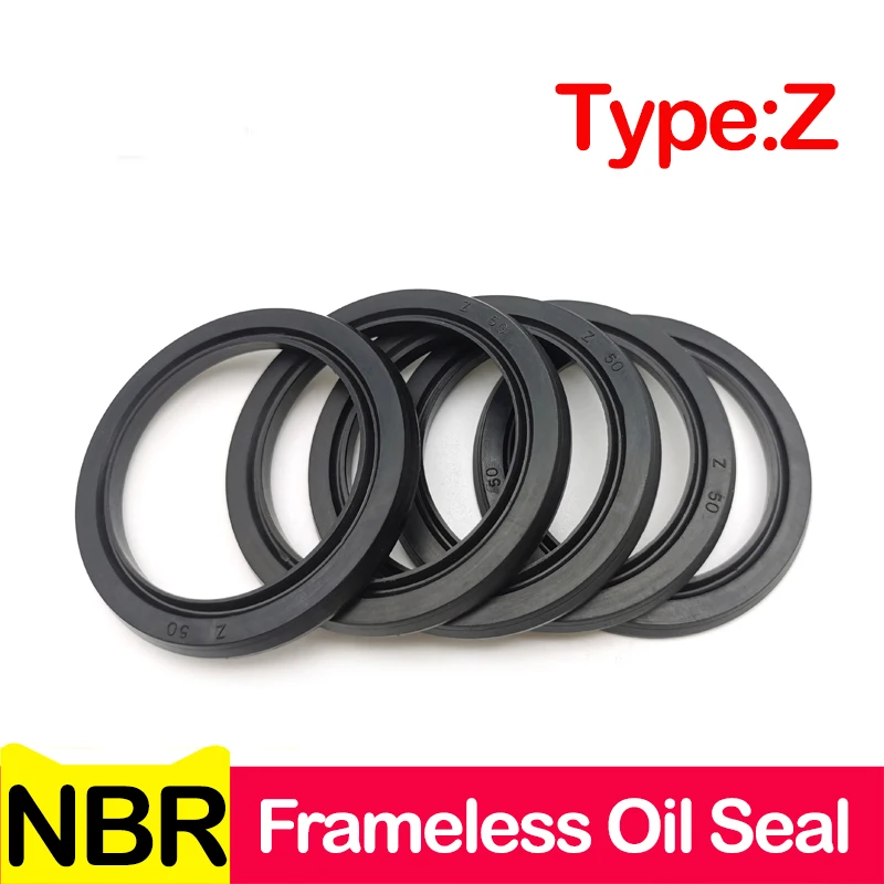 NBR Type-Z rubber oil seal JB/ZQ4075-97 10/12/15/17/20/25/30/35/40/45/50/55/60/65/70 dust-proof frameless oil seal O-ring