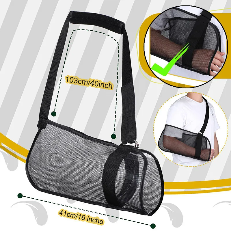 1pcs Adjustable Breathable Arm Sling Universal Support Shoulder Strap Brace Wrist Elbow Forearm Support Braces Straps