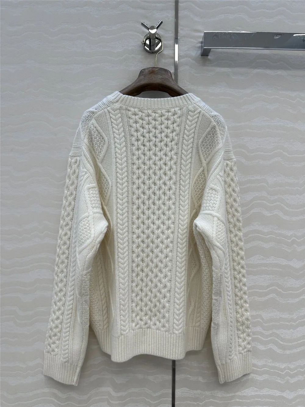 25 الخريف/الشتاء المرأة جولة الرقبة جودة عالية الثقيلة بلون الكشمير الصوف مزيج تنوعا عارضة السترة