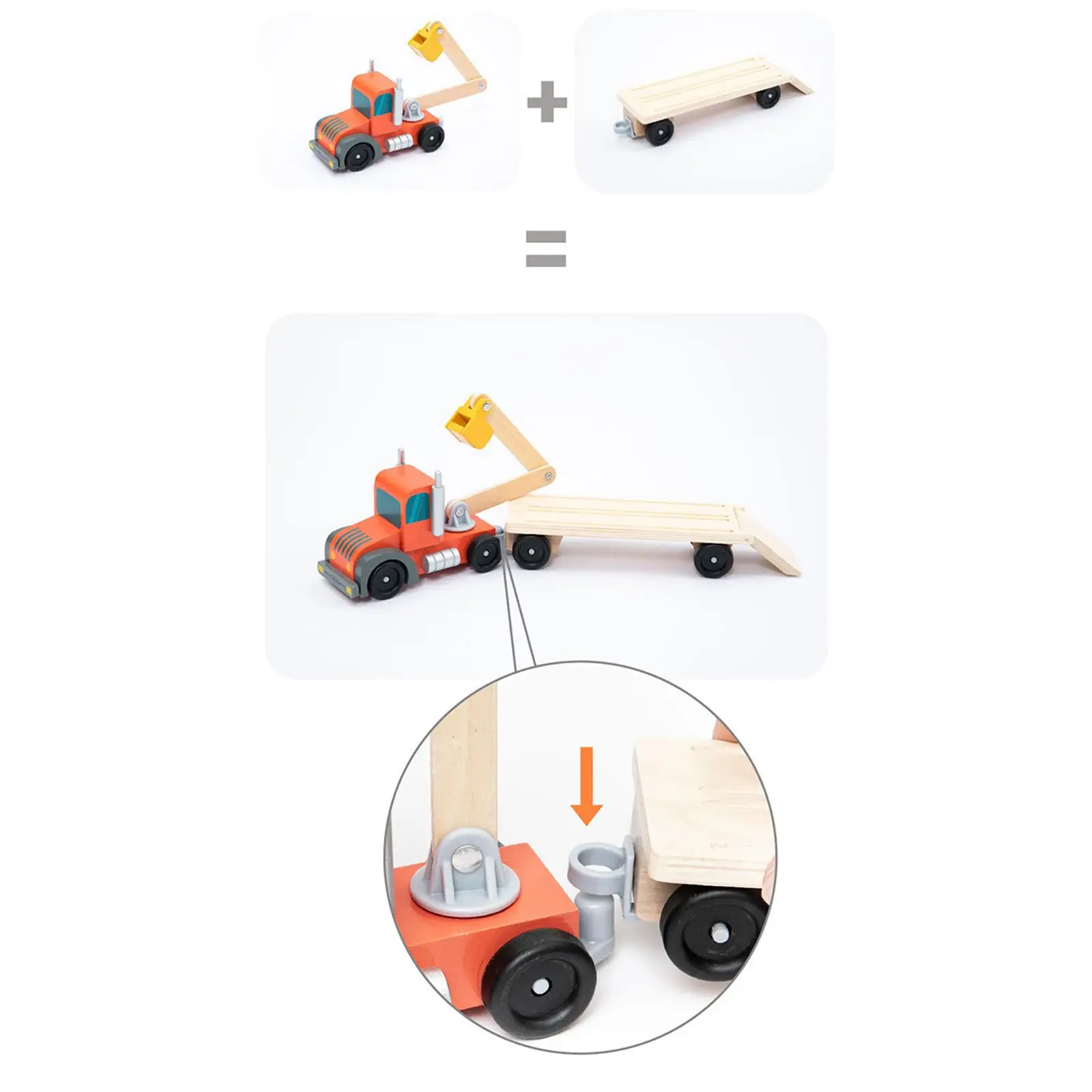 

8x Wooden Construction Toy Cars Mini Vehicles for Kids Birthday Gifts