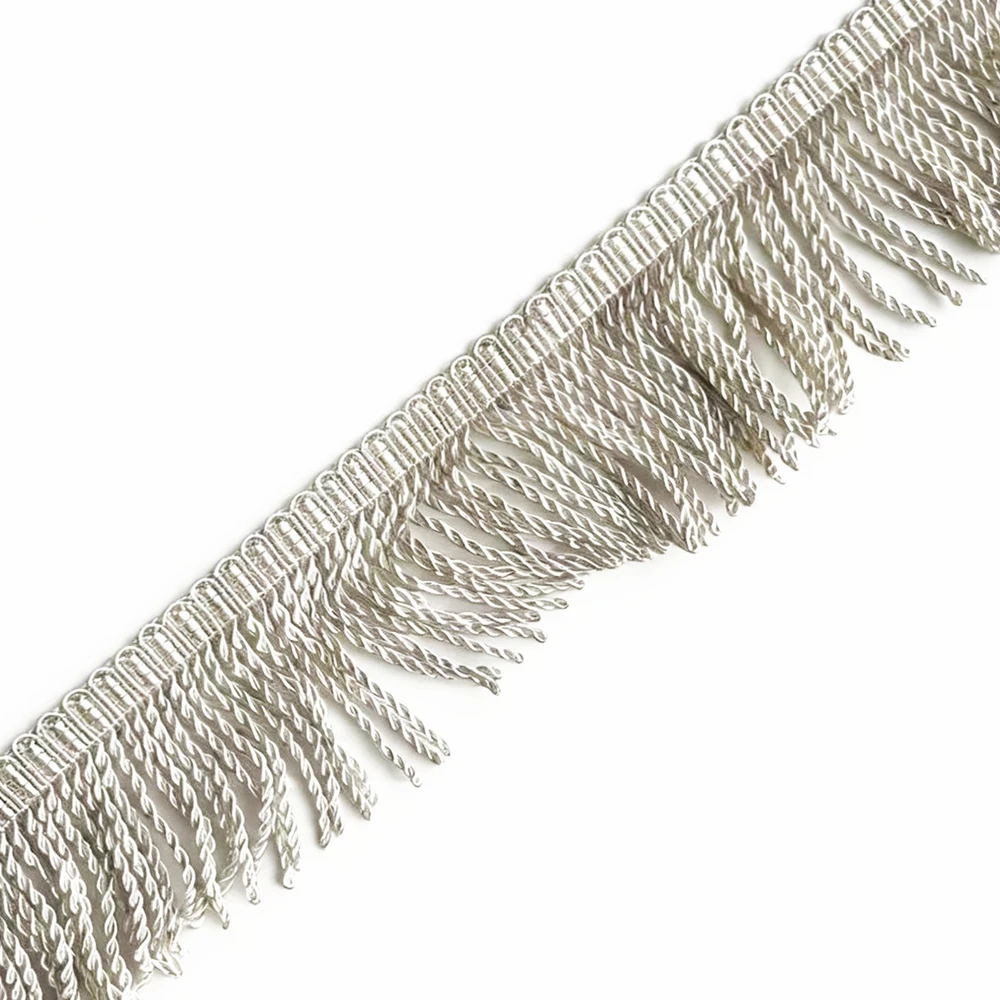 

Декоративная бежевая тесьма-бахрома для диванов, домашнего интерьера, одежды, декоративных подушек, кружевная отделка, ширина 7,5 см, 5 метров/рулон