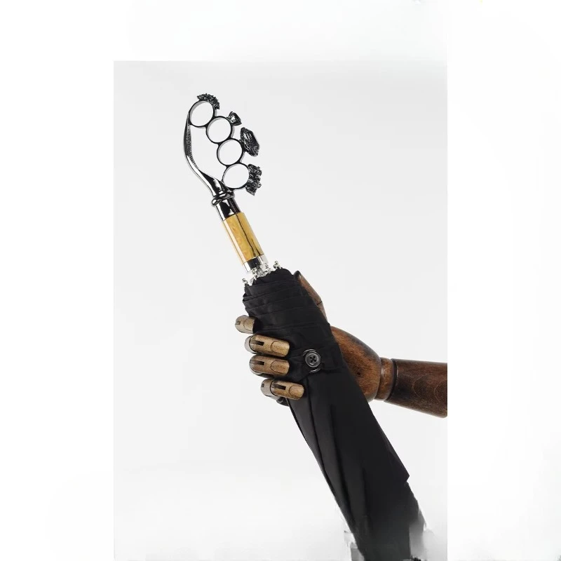 Ring Ring Skull Folding Umbrella Sunscreen UV Protection Men and Women