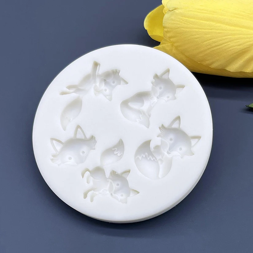 Fuchs Silikon Kuchen Backform Sugar craft Schokolade Cupcake Harz Werkzeuge Fondant Kuchen Dekorations werkzeuge – Detail 3