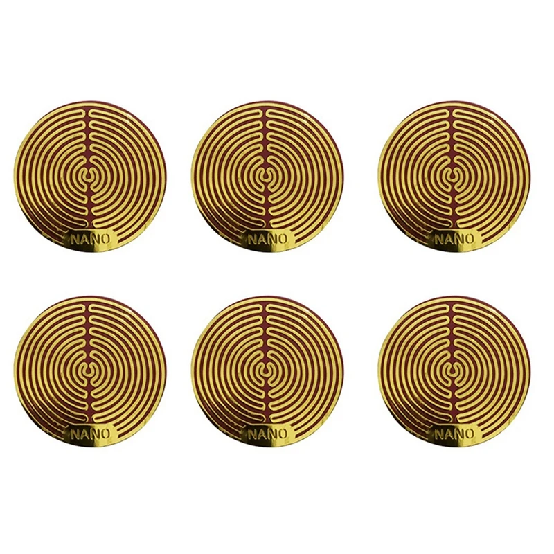 6Pcs Round Quantum Anti Radiation Protection Mobile Phone 5G Wi-Fi EMF Sticker For Cellphone Laptops Tablets