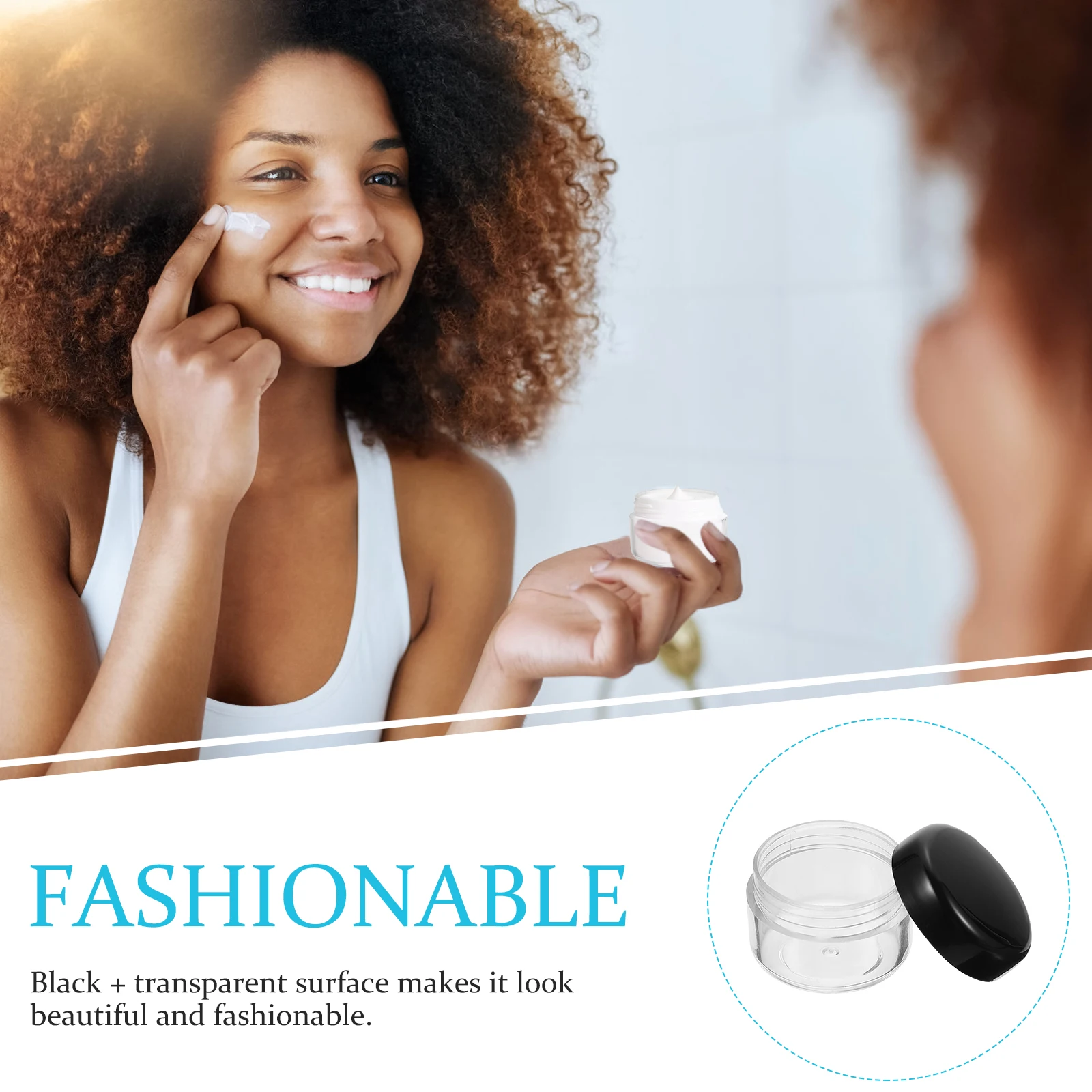 

50pcs Empty Skincare Sample Bottles Clear Cream Jars With Lids Leakproof Portable Storage Reusable Containers For