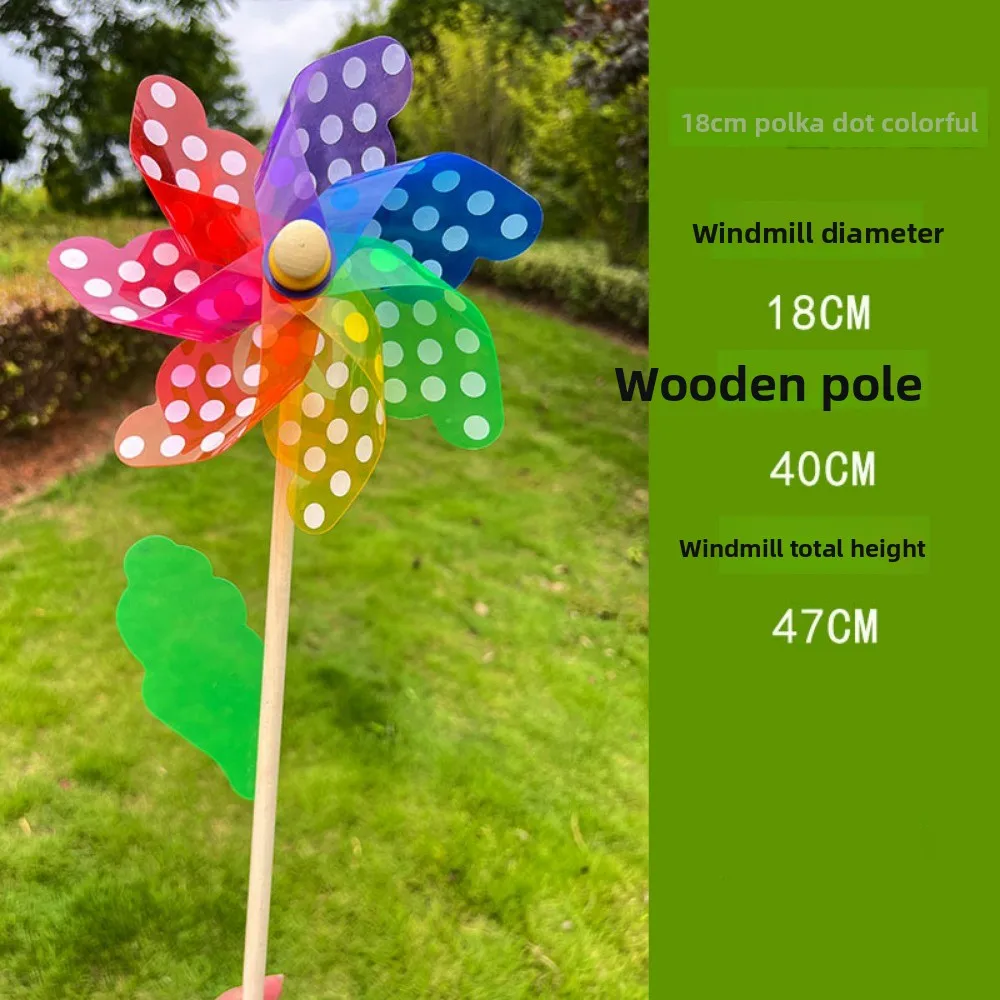 Multistyles Cherry Blossom Windmill Cherry Blossom PVC Standing Lawn Flower Pinwheel Colorful Picnic Decor