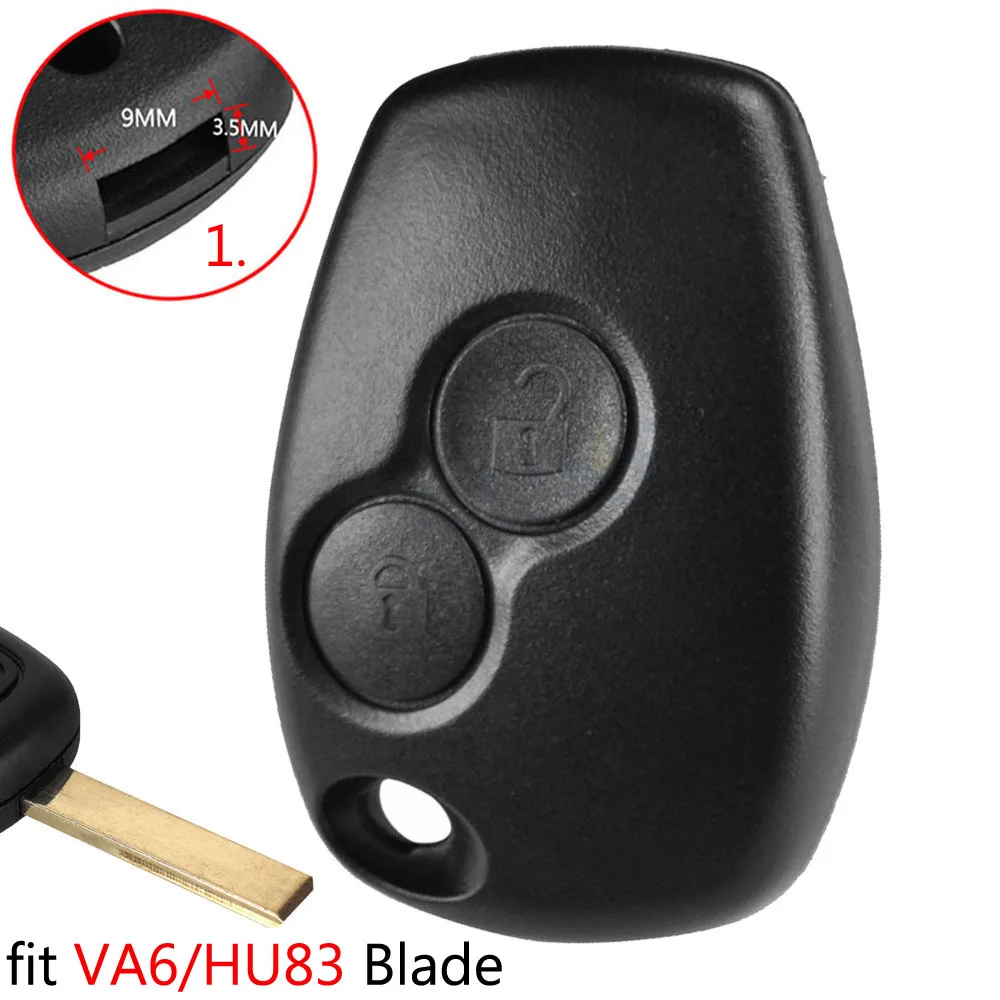 For Renault Trafic Clio Kangoo Modus Twingo for Dacia Duster Logan Sandero Movano Terrano Car Replacement Remote Key Shell Case