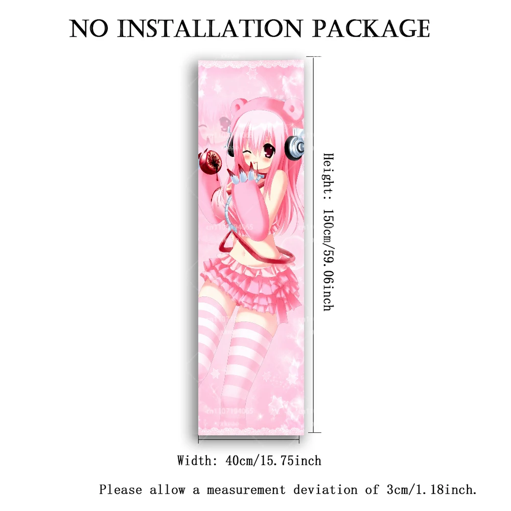 S-Super Sonico Tapestry, Gloomy Bear Cosplay Outfit, Pink Star Background, Otaku Decor
