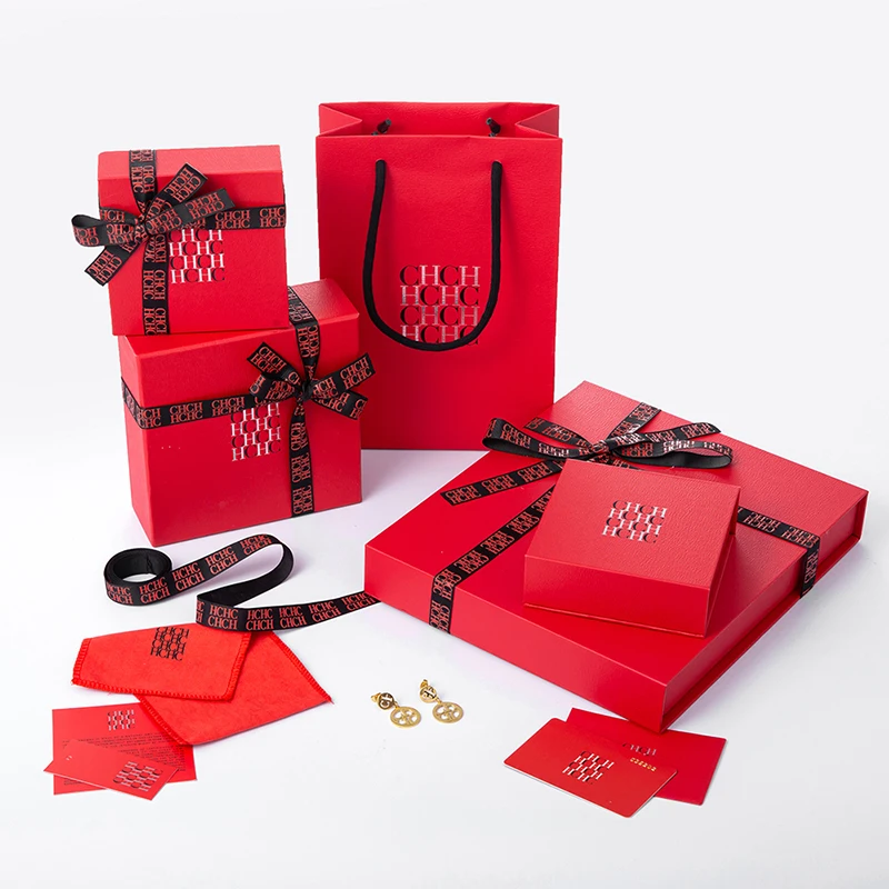 CH Double Layer Hollow Earrings Titanium Steel Geometric Minimalist Design Gold Color Office Daily Jewelry