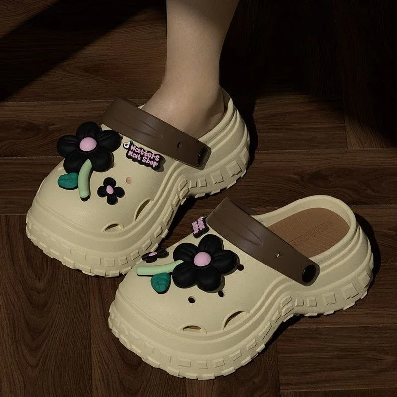 Slides Height Outside Sandals Korea Style Woman Slippers Non Slip Clappers Summer Footwear Top Designs New 39 Shoes for Women - view 6