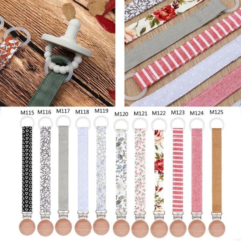 

Baby Pacifier Chain Cotton Clip Printing Cotton Baby Pacifier Holder L8RB