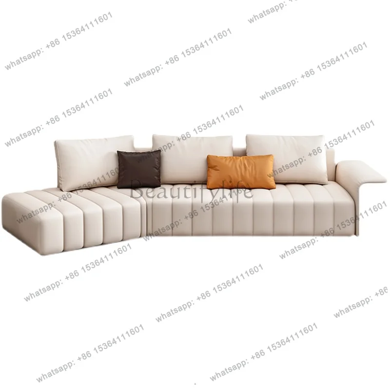 minimalist technology cloth straight piano key sofa special-shaped corner light luxury sofa