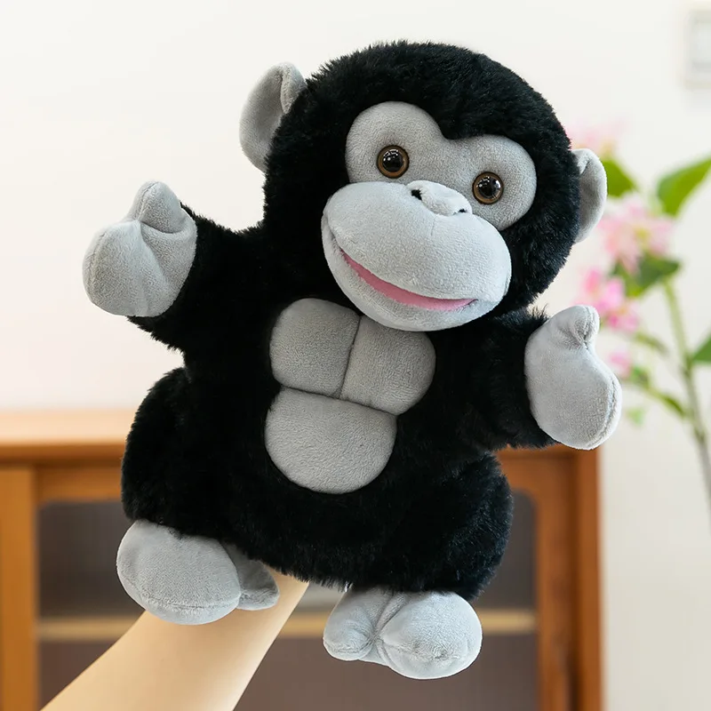 Stuffed Plush Animals Toys Hand Finger Story Puppet Kawaii Dolls Educational Pig Cat Gorilla Baby Toys  Children GIft