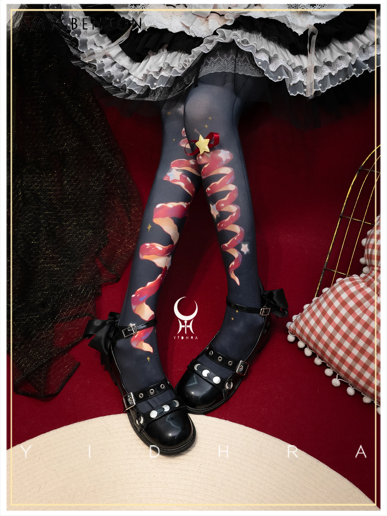 

Christmas New Year Pantyhose Cute Print Slim Versatile Japanese Lolita Style Tights for Women Winter New Sweet Cute Stockings