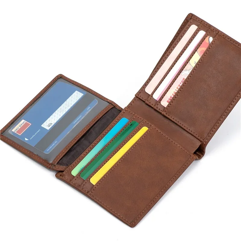 

PU Leather Wallet Male Brand Designer Business Wallet Multi-function Storage Purse Rfid Card Package Wallet Men