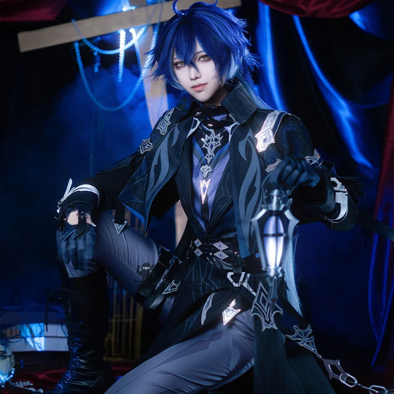 

Genshin Impact Game Kyryll Chudomirovich Flins Cosplay Costume Shadowy Lights Uniform Halloween Party Carnival RolePaly Outfits