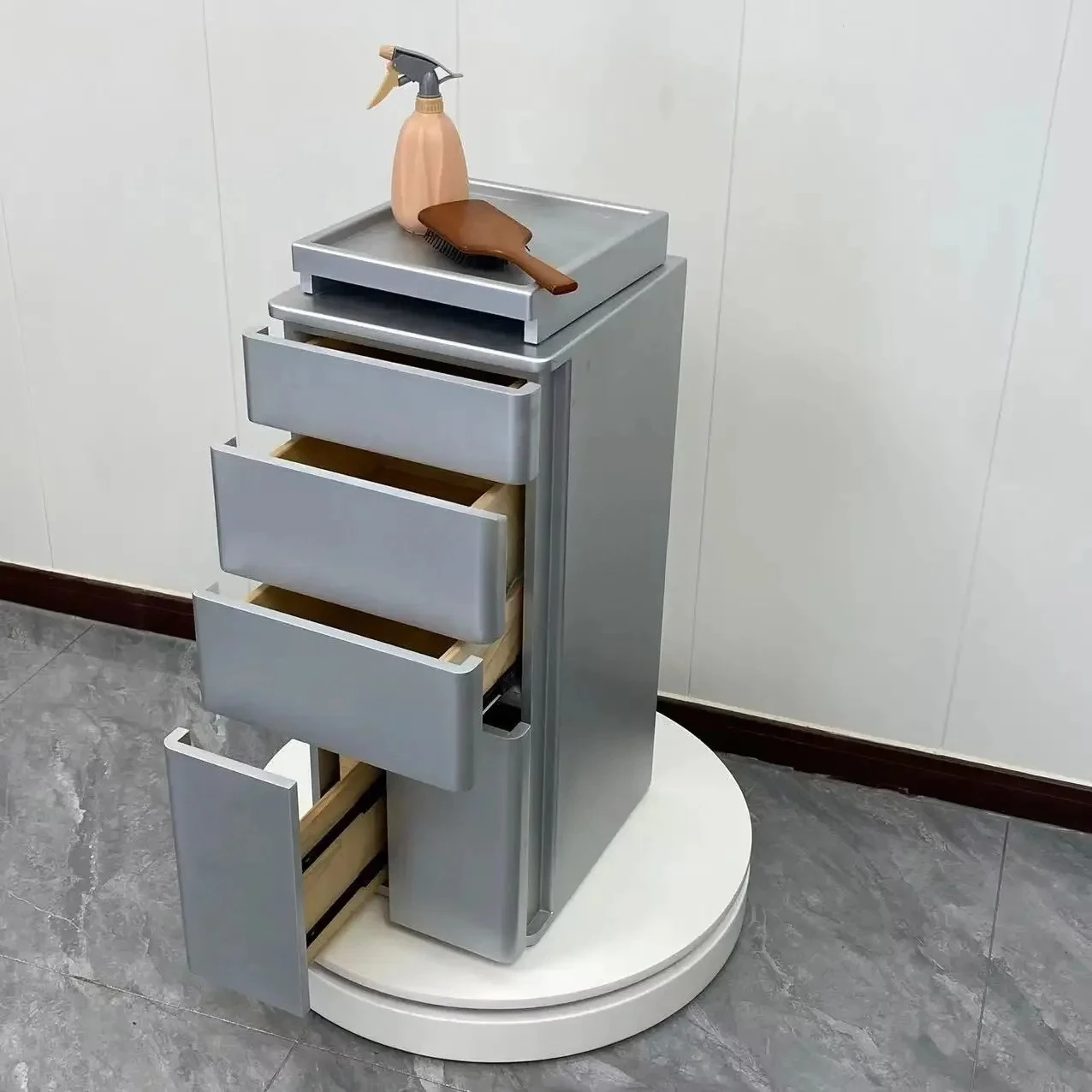 

Barber Shop Tool Cabinet for Hair Salon Stainless Steel Hair Cutting Storage Rack Hair Salon Locker