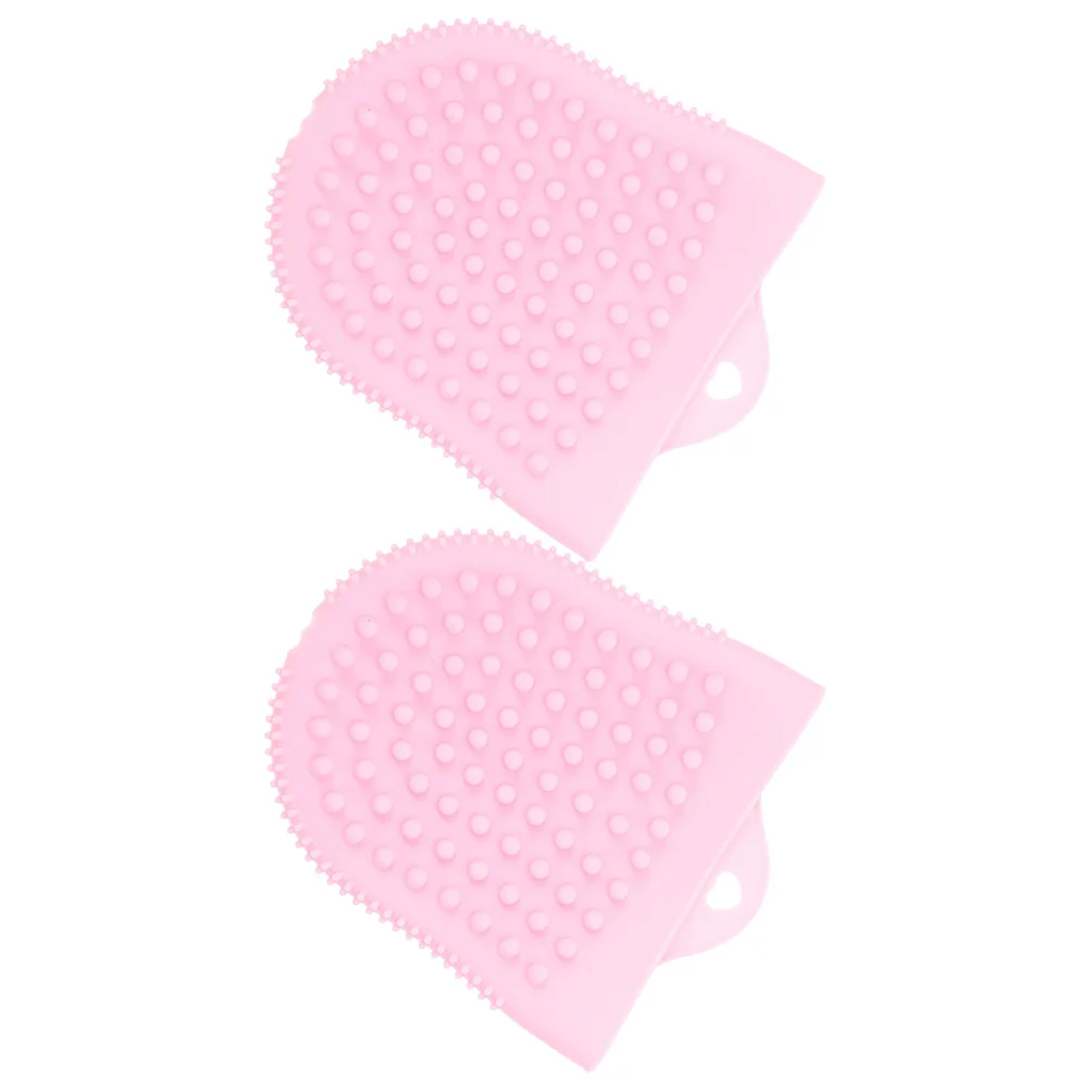 2 pçs silicone escova de esfrega facial leve rosto limpador esfoliante poros profundos limpo cravo rosto purificador masculino