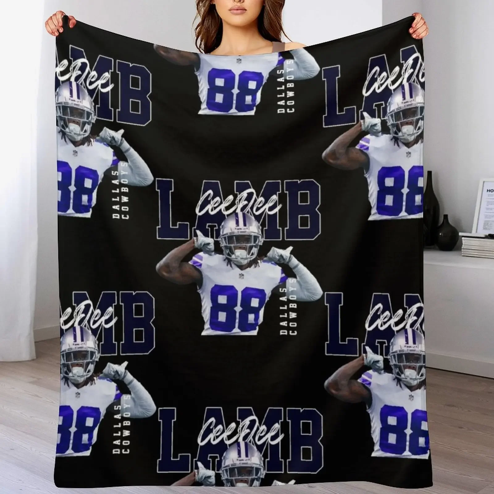 

Ceedee-Lamb-DallasCowboys-Football-Players Throw Blanket sofa bed Giant Sofa anime Decorative Throw Blankets