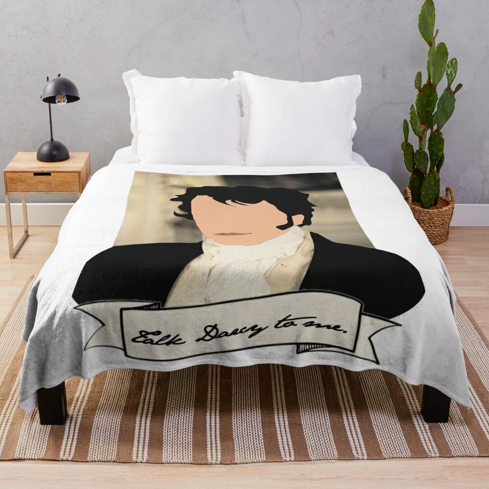 Talk Darcy to me. - Mr Darcy - Pride and Prejudice Throw Blanket sofa bed Bed linens Luxury St Blanket