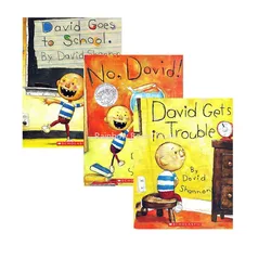 No David , David Cannot Series English Original Picture Book Classic 3-Volume Set Libros