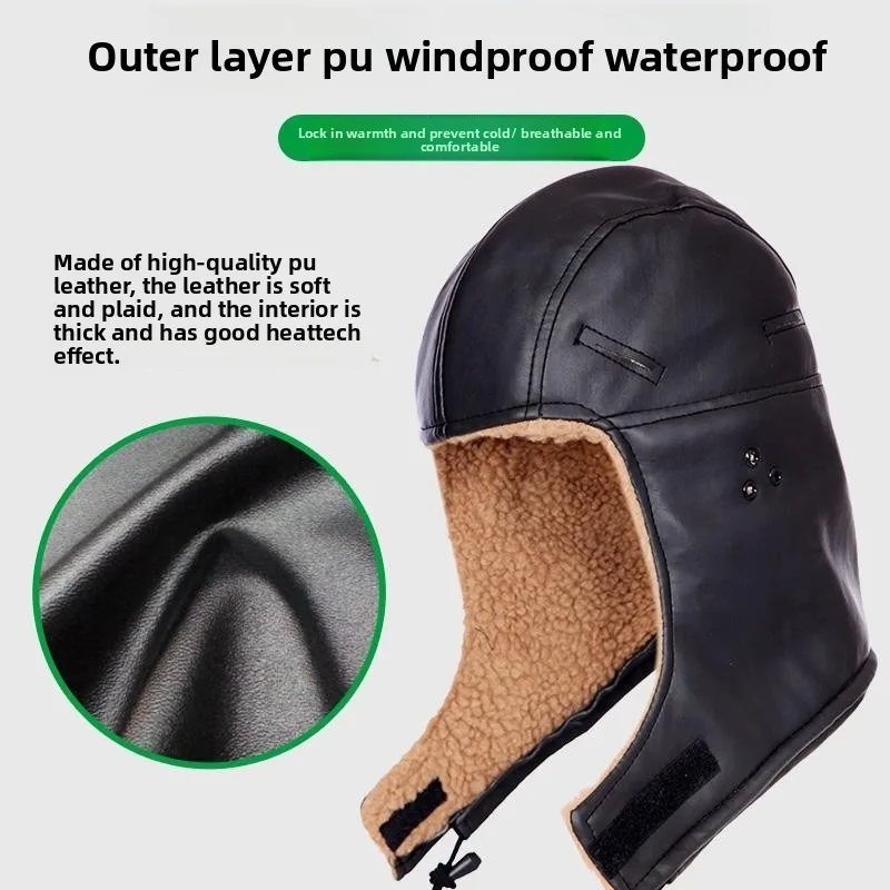 خوذة أمان شتوية بطانة حرارية مقاومة للبرد قبعة صلبة غطاء عازل للعمل في الهواء الطلق حماية ضد الرياح #2