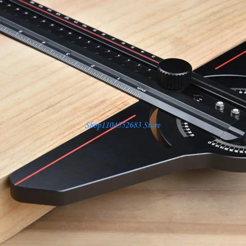 

Y6GD Angles Finder Aluminum Angles Gauges T Ruler Woodworking Scriber Marking Ruler