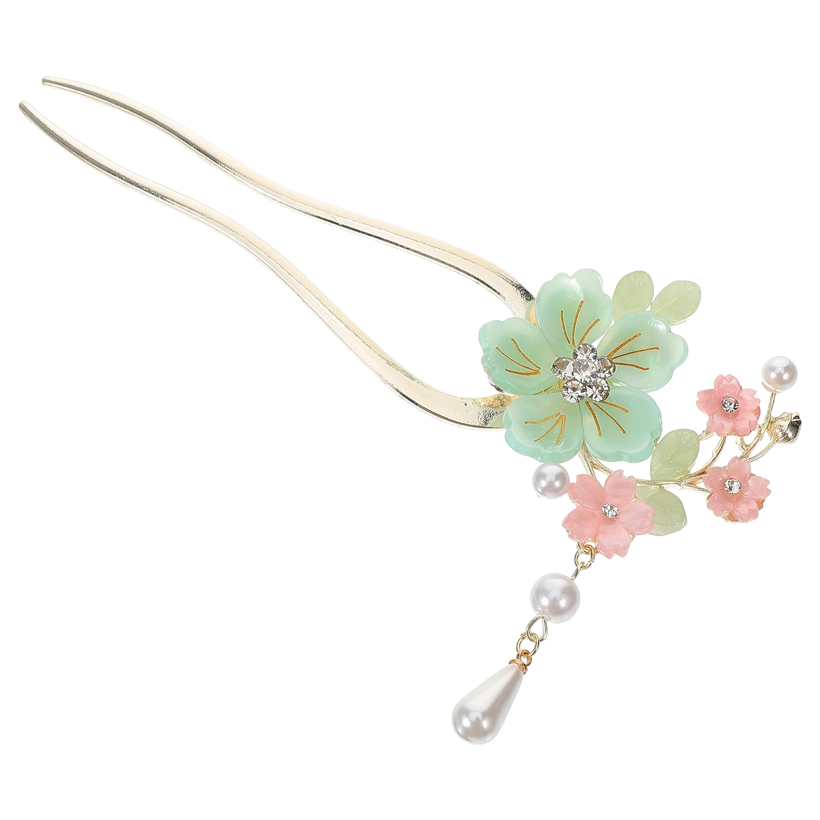 

Elegant Sticks Flower Bun Sticks for Women Hanfu Style Lightweight Chinese Accessories Cosplay Wedding Party for Long