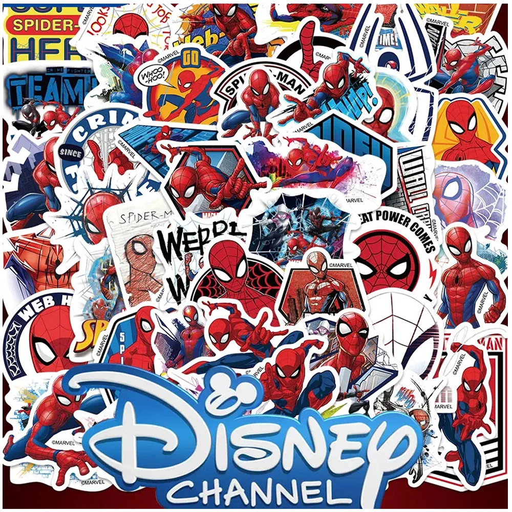 

10/30/50PCS Disney Movie Spiderman Stickers Anime DIY Skateboard Laptop Motorcycle Waterproof Cool Cartoon Sticker for Kids Toys