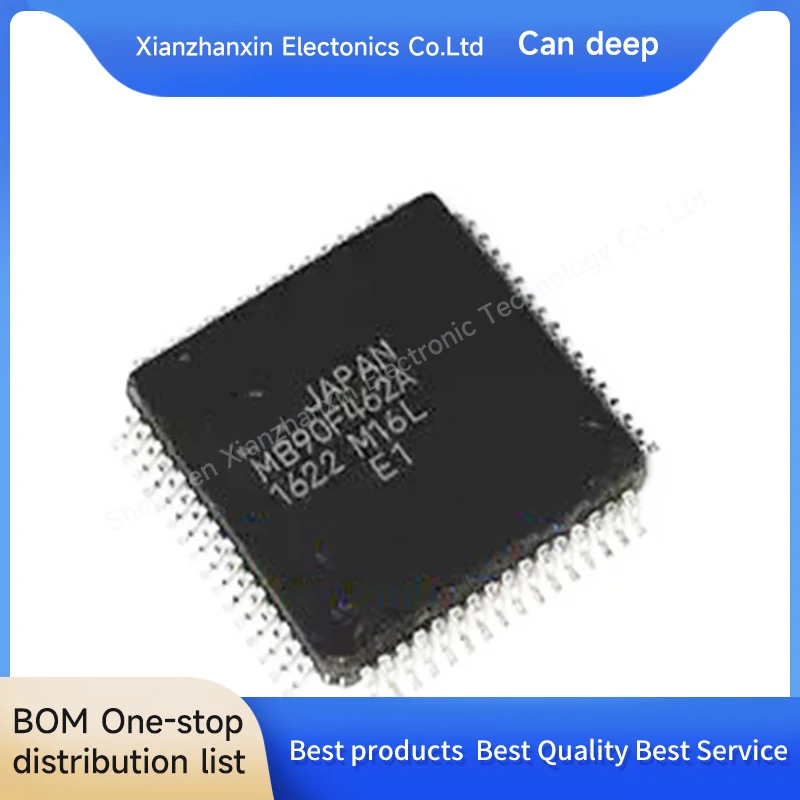 1PCS/LOT  MB90F462A MB90F462APMC MB90F462APFM-GE1 QFP64 Microcontroller chips in stock