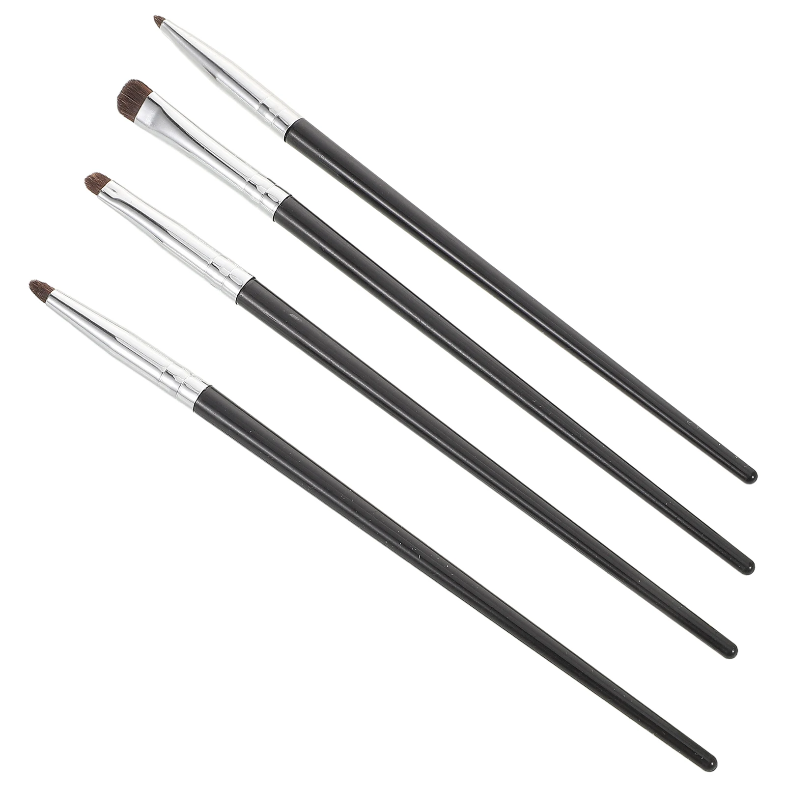 4本のメイクアップアイブラシセット ソフトで自然な毛先で優しいアイエリアに使用可能 多用途なヘッドでアイシャドウ、コンシーラー、ライナーに使用可能