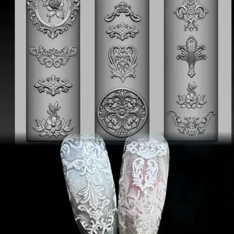 Molde Silicona Uña Arte Flor Royal