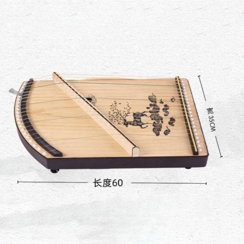 جهاز تدريب تقنية الإصبع الاحترافي Guzheng الصغير المكون من 21 سلسلة، آلات موسيقية متينة صغيرة محمولة من Guzheng