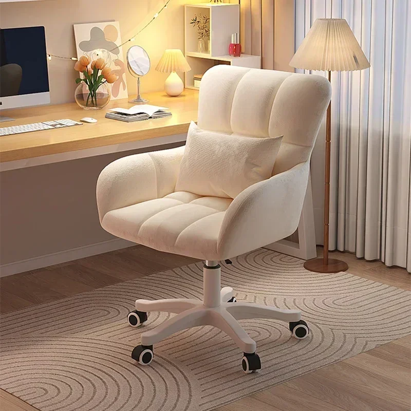 Gaming Vanity Desk Office Chair Leather Bedroom Vanity White Work Cute Rolling Pedicure Cadeiras De Escritorio Salon Furniture