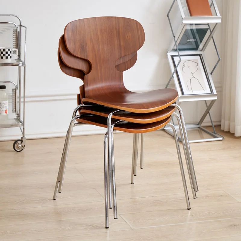 

Vintage Style Folding Dining Chair with Ergonomic Backrest for Home and Restaurant Modern Dining Chair for Home and Cafe