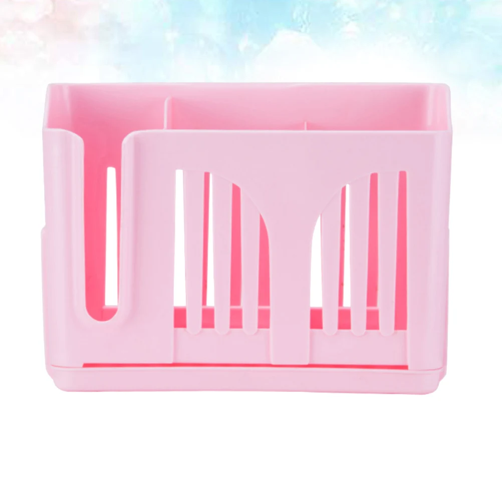 

1pc Chopsticks Holder Pink Countertop Multifunctional Storage Draining Utensil Organizer PP Material Eco Friendly Lightweight