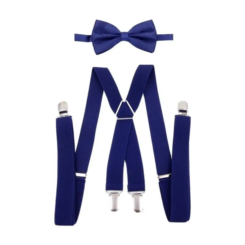 652F Fashionable Braces and Bow Tie Set Perfect for Birthday Wedding for Formal and Casual Occasions Elegant Braces